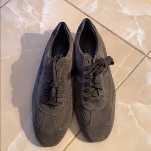 Calvin Klein olive green suede athletic shoe